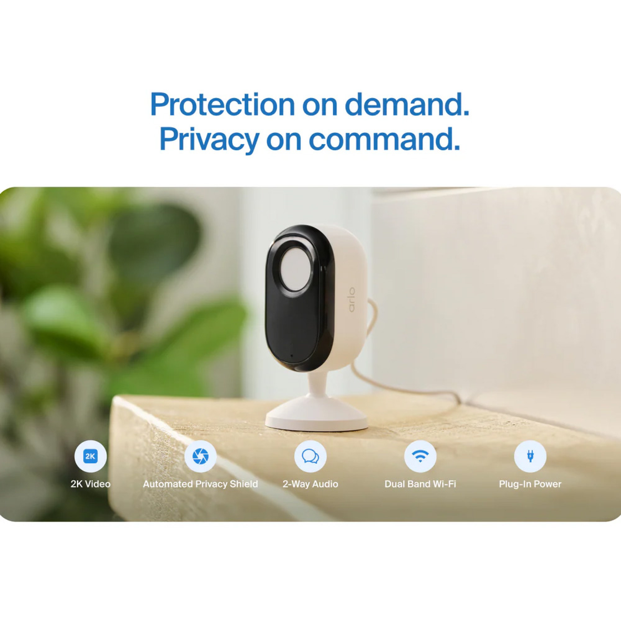 Arlo Essential Indoor (3rd Gen) – AI камера відеоспостереження для дому